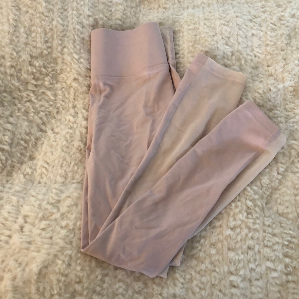 New balance x J crew pink mesh leggings